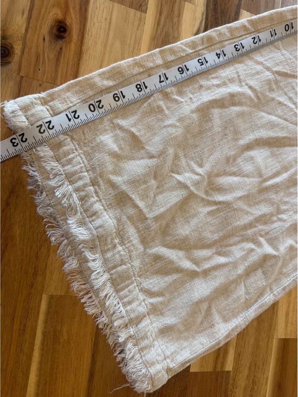 Thread & Supply Women’s XL Linen Blend Wide Leg Pants Natural Beige Frayed Hem - Picture 4 of 9